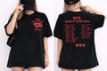 Global Kpop Tour Style Graphic T Shirt Vintage Washed Concert Fan Tee Gift