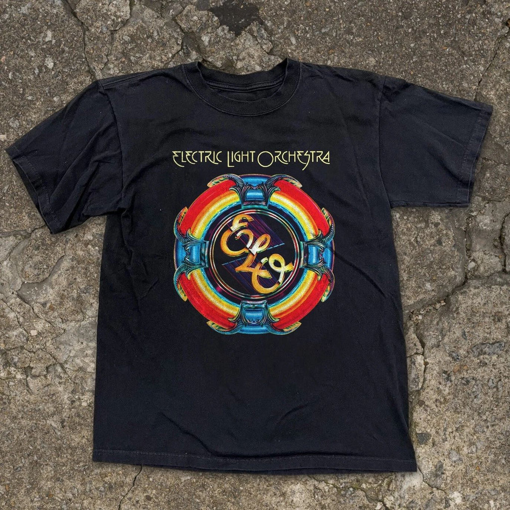 VTG Electric Light Orchestra ELO Anniversary Unisex Black T-shirt Size S-5XL