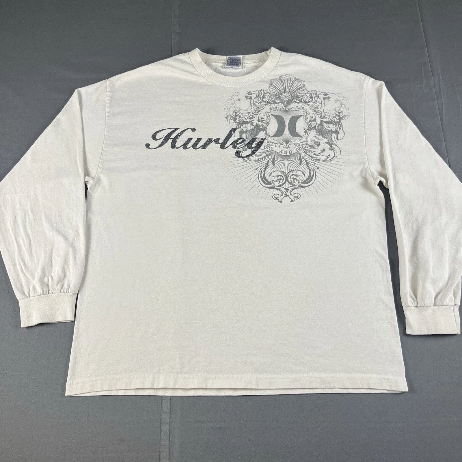 Vintage Hurley Surf Y2K Cali White Large Long Sleeve VTG T-Shirt XL