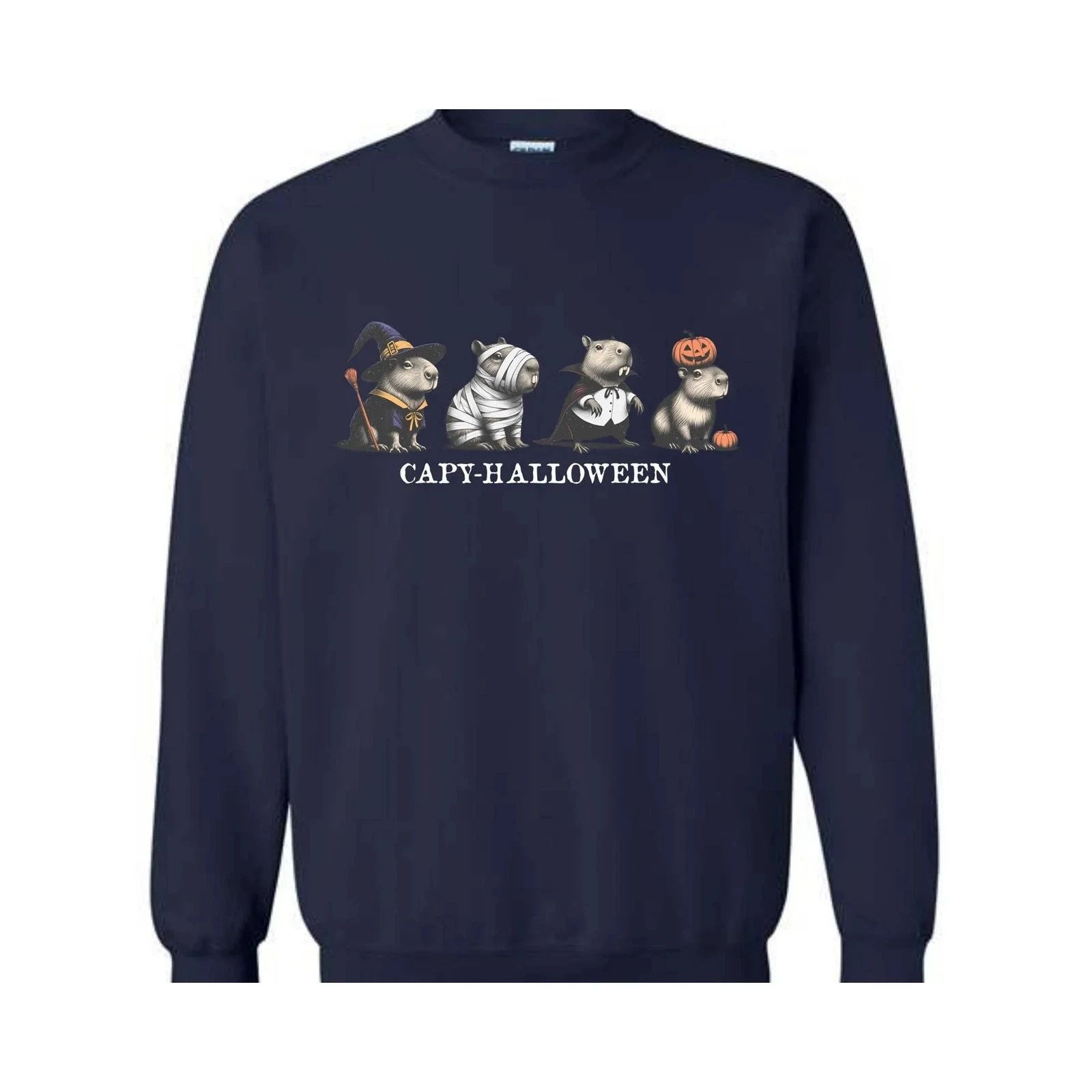 Cute Capybara Halloween Sweatshirt, Capybara Sweatshirt, Cute Halloween Gift, Ha