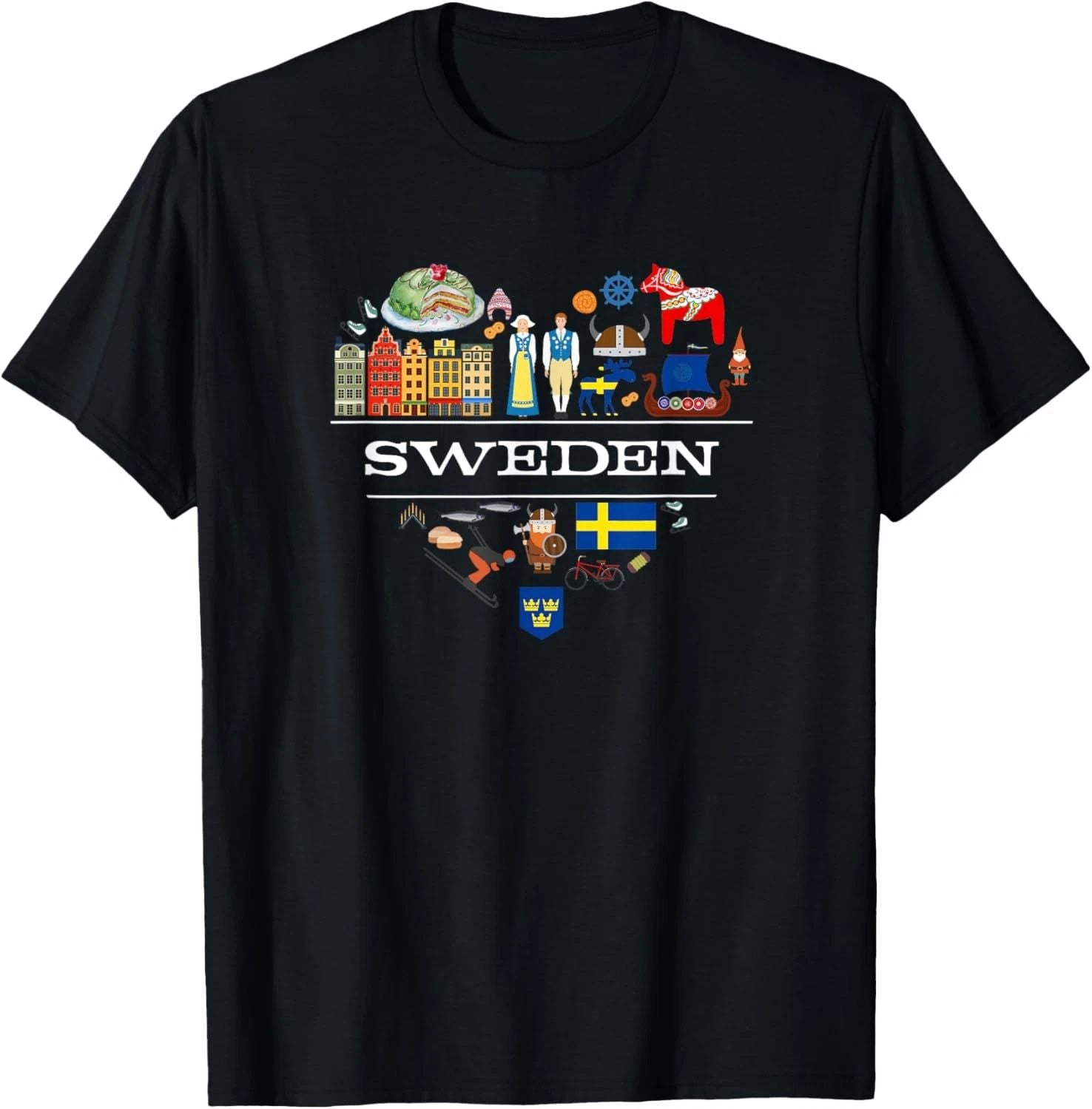 Swedish Heart Travel Gift Swedes T-Shirt