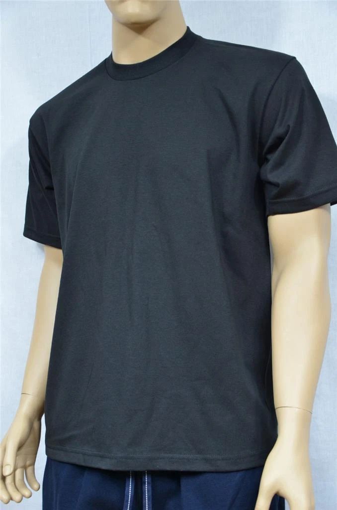 1 NEW PROCLUB S-7XL HEAVY WEIGHT T-SHIRTS BLACK PLAIN TEE PRO CLUB BLANK