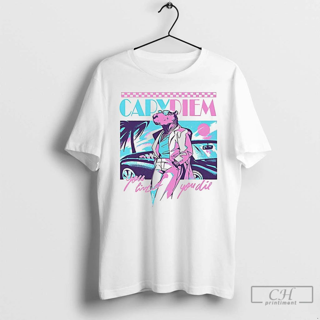 Classic Carpe Diem Capydiem Capybara You Live You Dil T Shirts