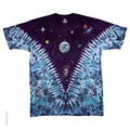 SPACE TOP-EARTH, STARS, PLANETS-2 SIDED V TIE DYE T-SHIRT M-L-XL-2X-Hubbell,Webb
