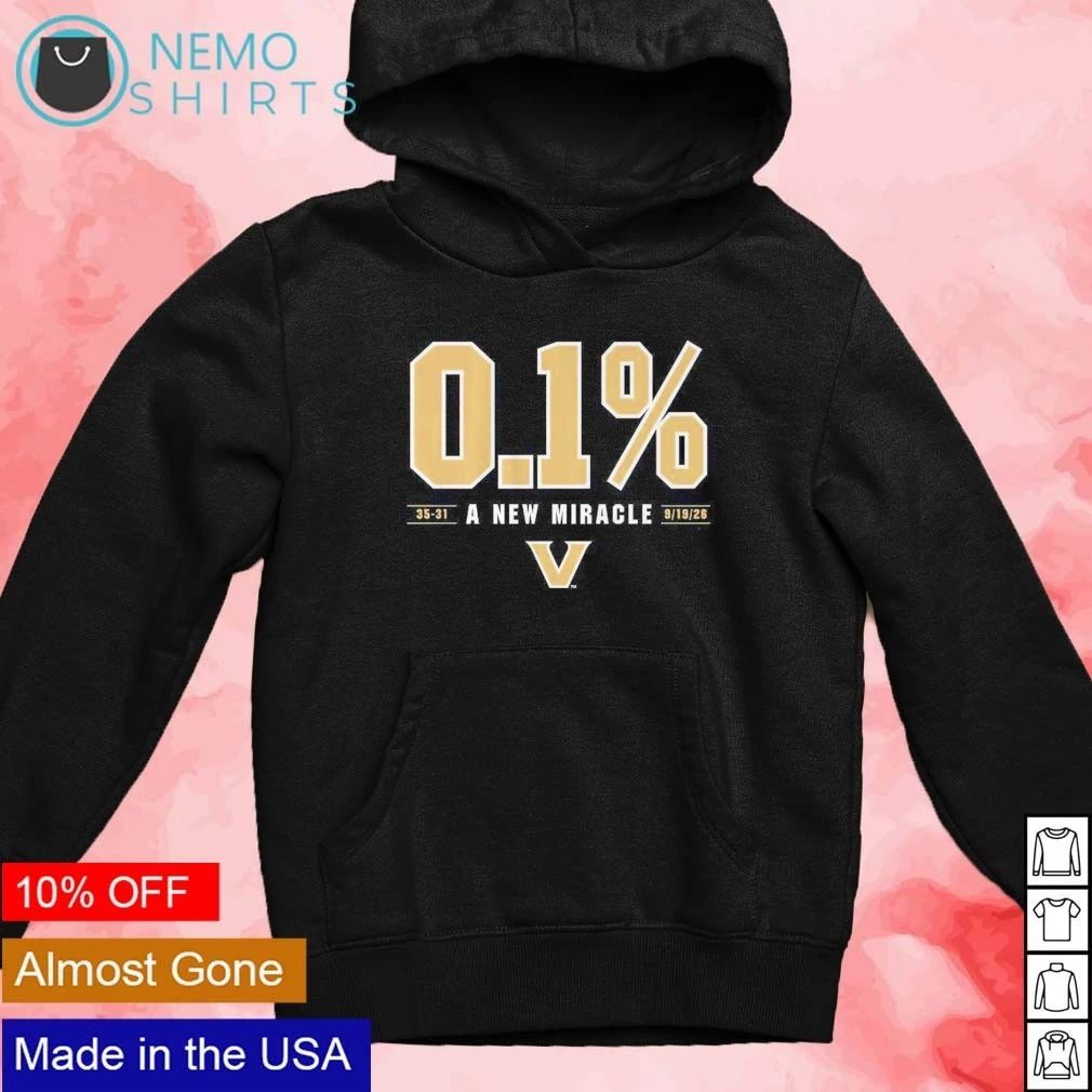 Vanderbilt Commodores The 0.1% Chance Miracle 35 31 shirt