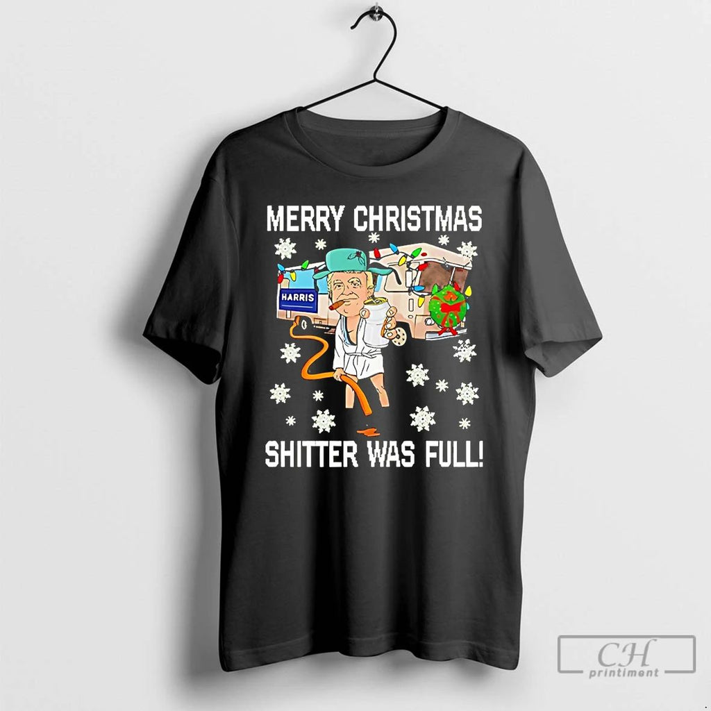 Classic Cousin Eddie Merry Christmas Shitter Was Full T Shirts