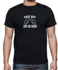 THIS GUY LOVES LINE DANCING - FUNNY SLOGAN  Mens  T-Shirt