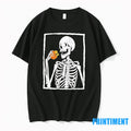 Skeleton Eating Hamburger Tshirts Sweater