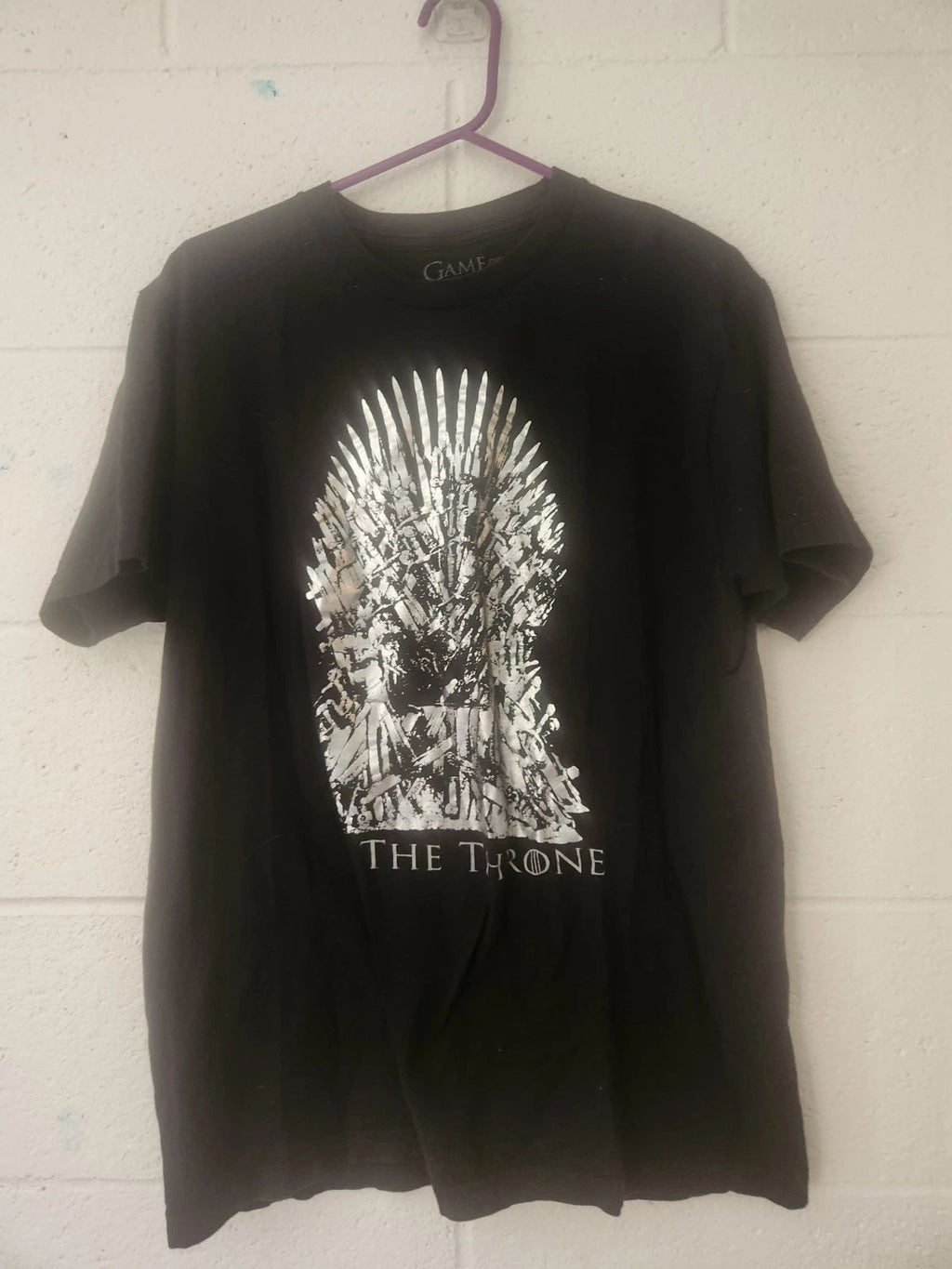 Game of Thrones Shirt Iron Throne " The Throne" Black Size Official HBO Large 💺