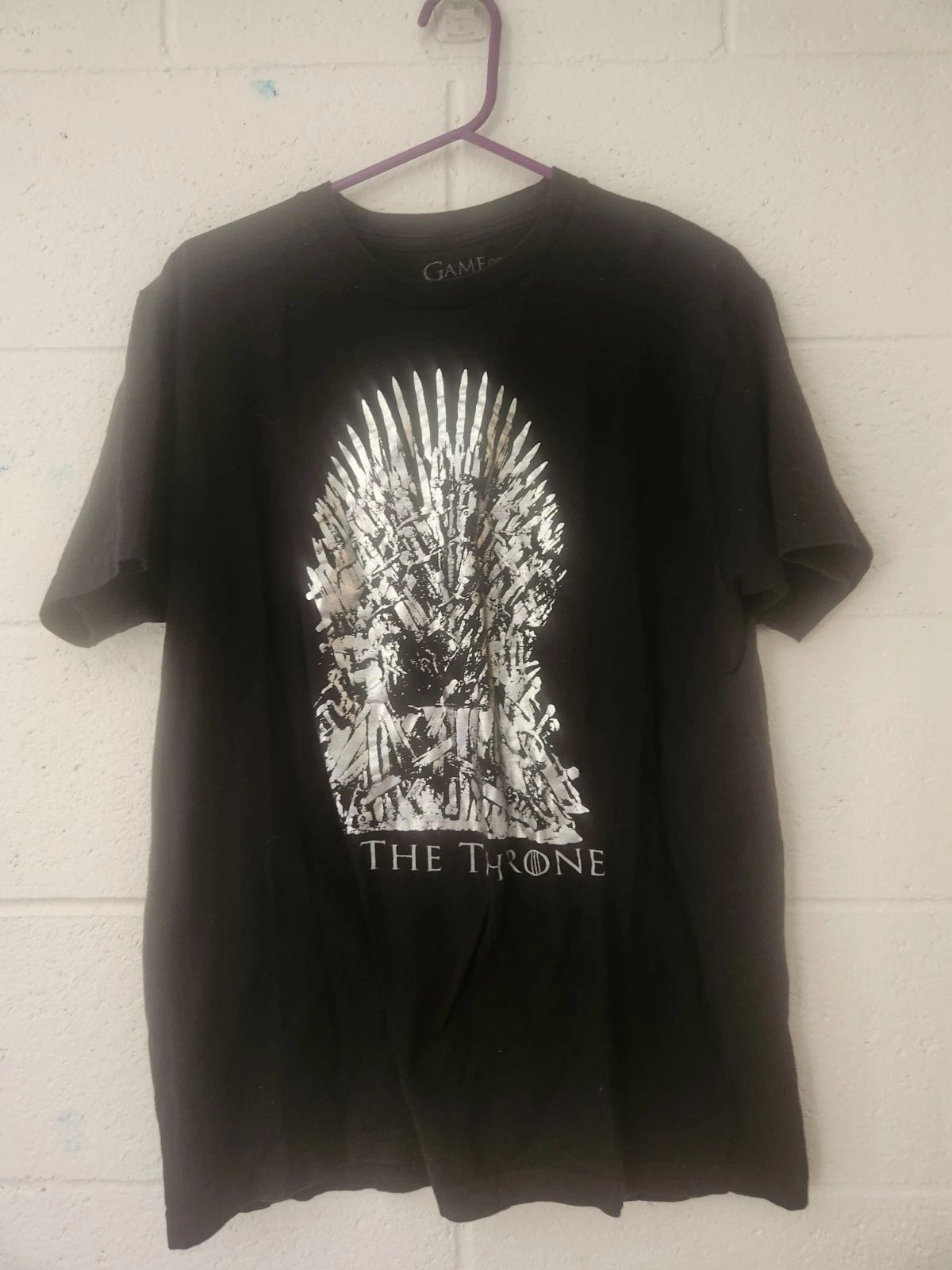 Game of Thrones Shirt Iron Throne " The Throne" Black Size Official HBO Large 💺