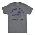 Mens Funny T Shirts Know When to Fold Em Sarcastic Lawn Chair Graphic Tee for