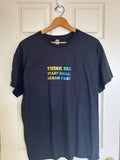 Unisex Casual Motivational Quotes Basic Black T-Shirt Size XL