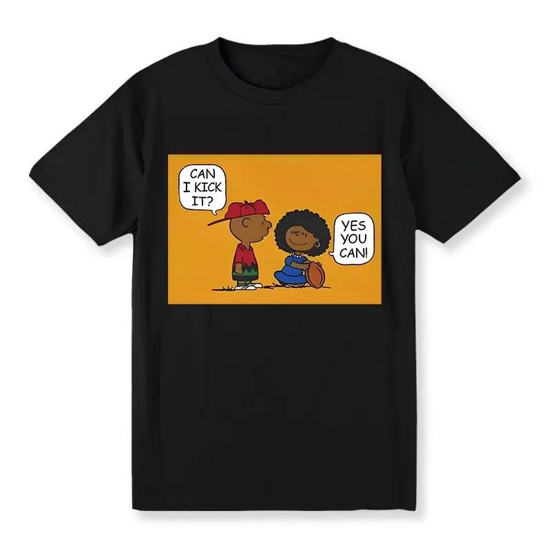 Can I Kick It Cartoon T-Shirt Motivational Men'S Tee 100% Cotton
