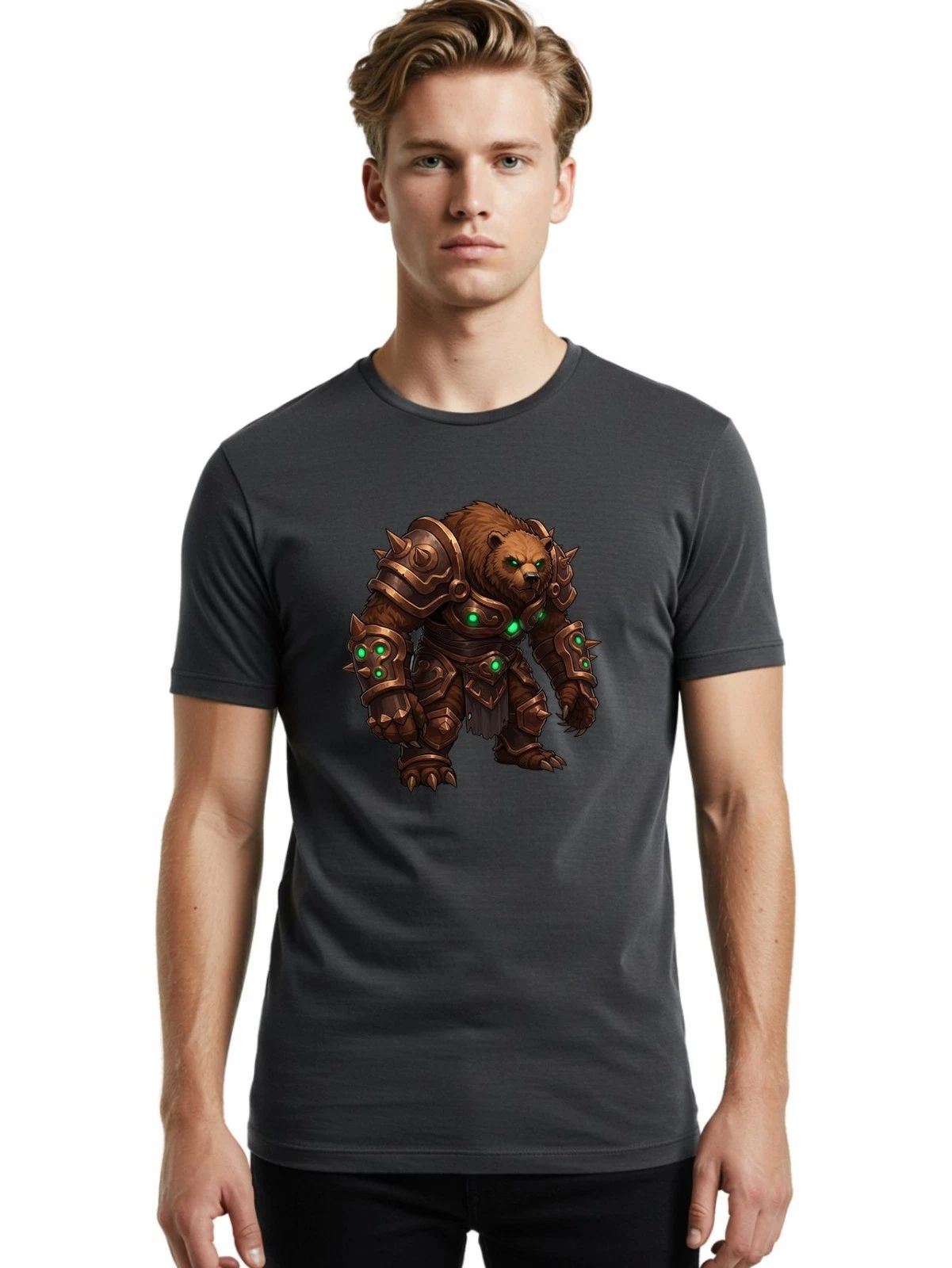 Guardian-Bear-1 Mens Graphic Tee, 100% Cotton, Casual Summer Wear