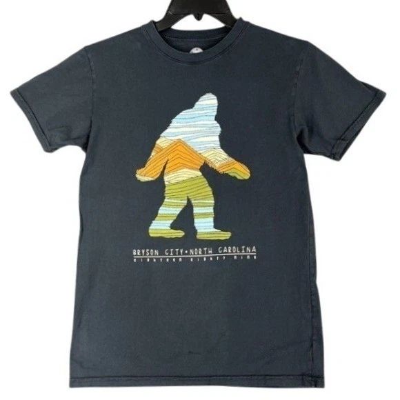 Sasquatch Souvenir Shirt Men S Bryson City North Carolina Travel Hiking Camping