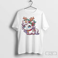 Classic Reindeer Unicorn Holly Pinecone Christmas White T Shirts
