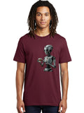 Robot-Drinking-Coffee Mens Graphic Tee, 100% Cotton, Casual Summer Wear