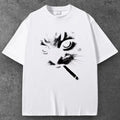 Unisex Cat Smoking Cigarette Oversized T Shirt White Y2K Casual Streetwear S-2XL