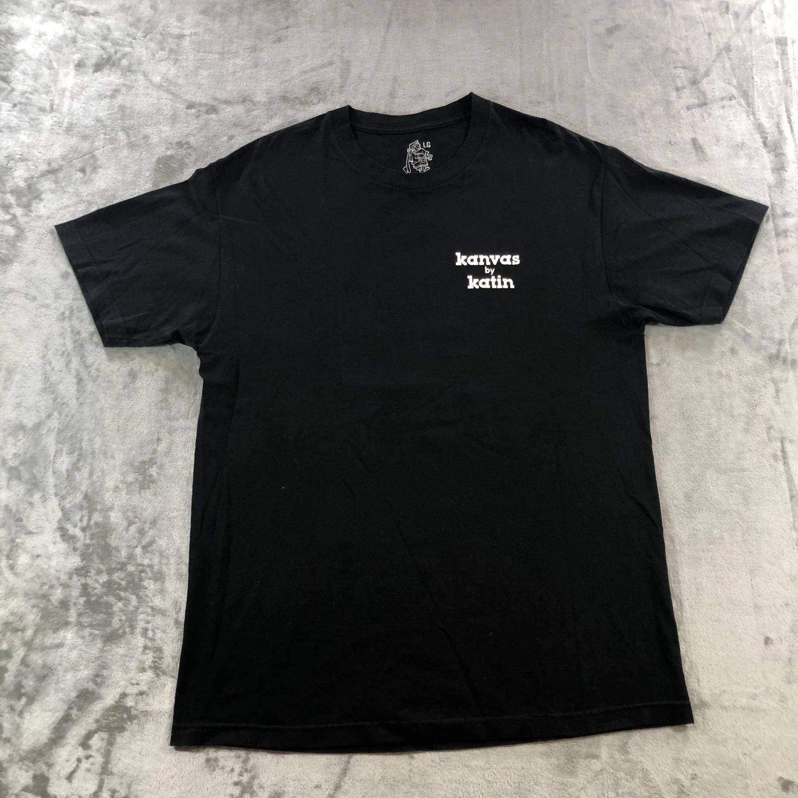 Katin Kanvas Shirt Mens Large Black Custom Surf Trunks Graphic Tee USA Surfside