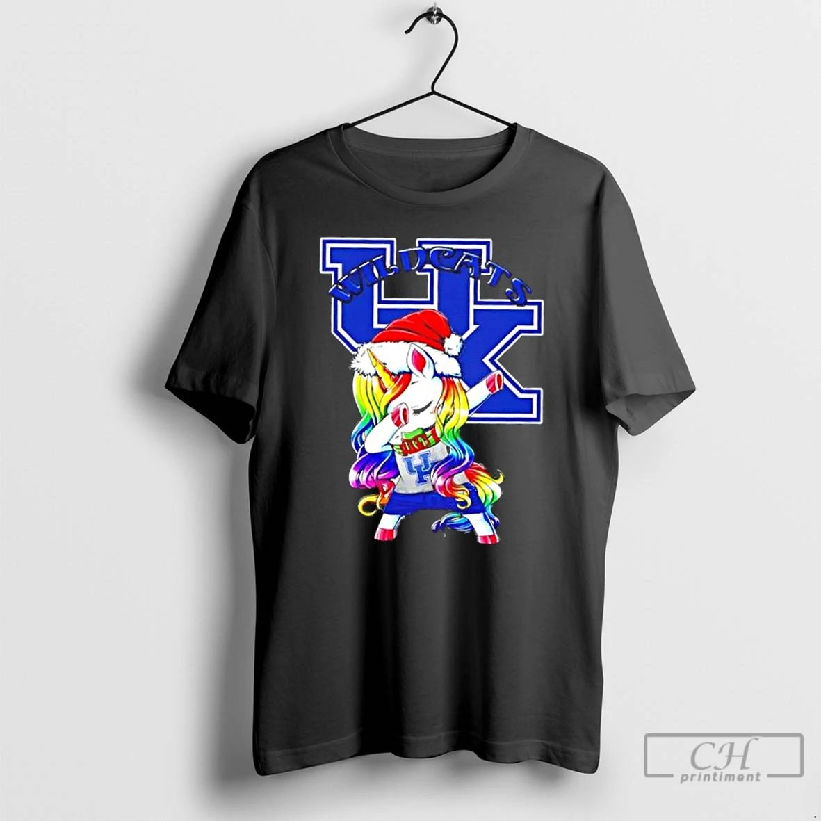 Classic Kentucky Wildcats Football X Unicorn Santa Hat Dabbing Merry Christmas T Shirts