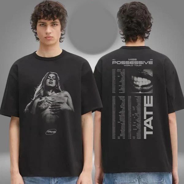 New!!! Tate McRae Merch Event Miss Possessive World Tour 2025 2Sided