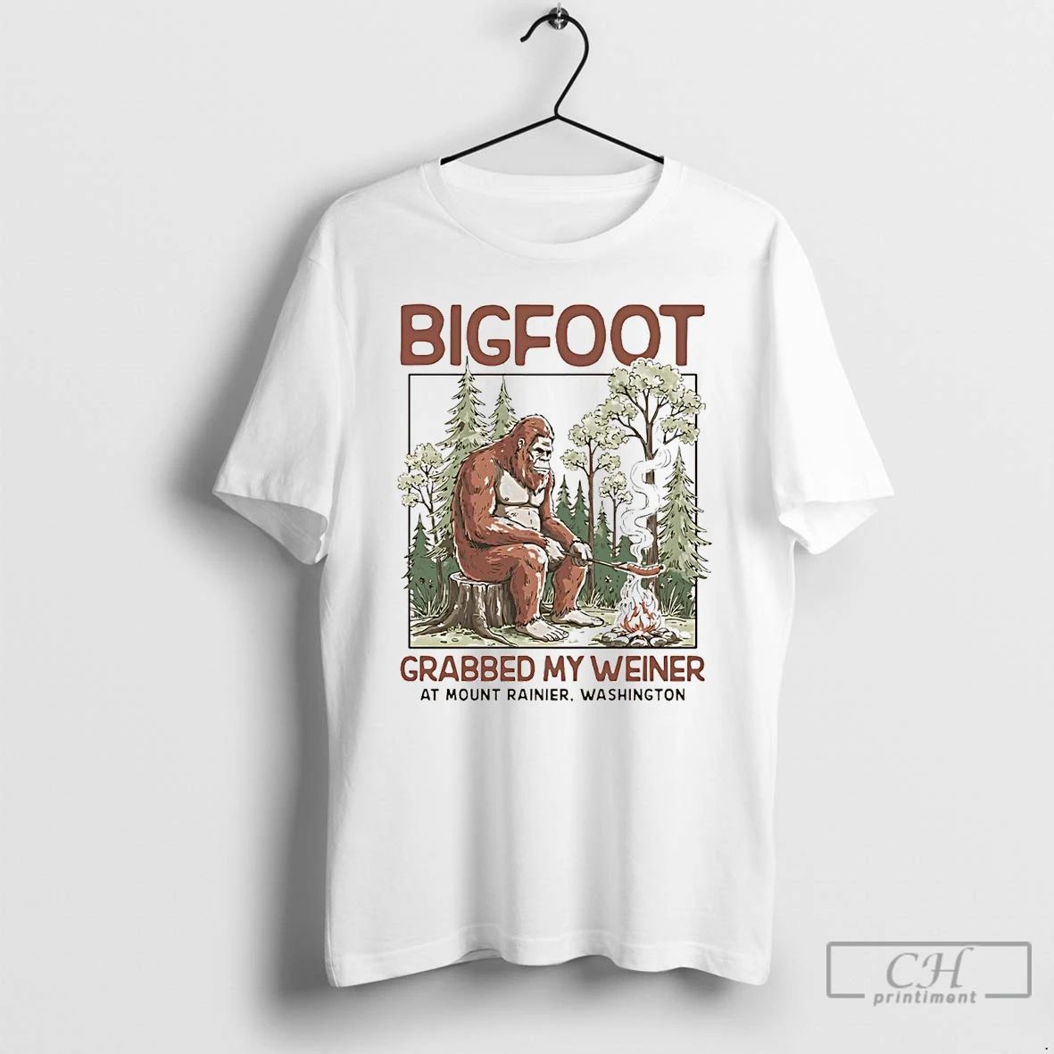 Classic Bigfoot Grabbed My Weiner At Mount Rainier Washington T Shirts
