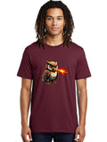 Fire-Breathing-Owl-6 Mens Graphic Tee, 100% Cotton, Casual Summer Wear