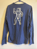 Billionaire  Boys Club Men’s Large Long Sleeve T-Shirt Navy Astronaut Graphic