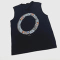 Paul Smith Zebra Ring Sleeveless T-Shirt Mens L Black Cotton Tank Muscle Tee