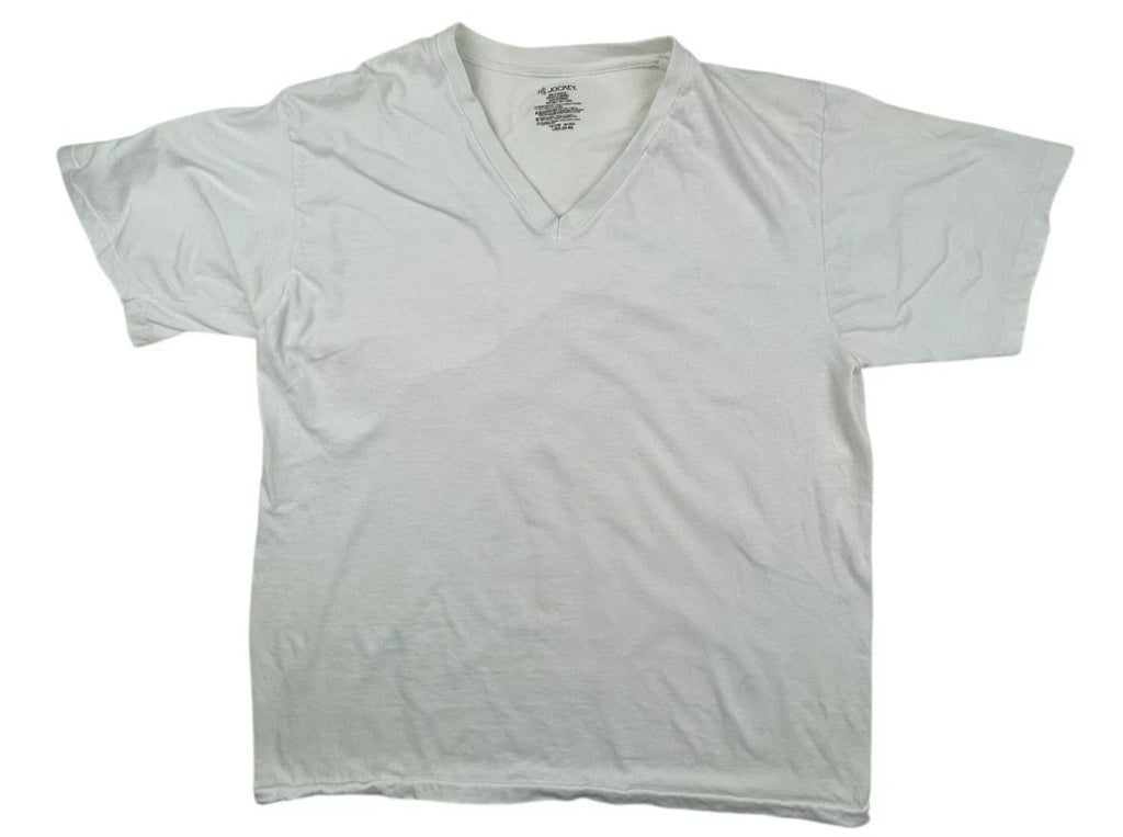 Jockey Short Sleeve V-Neck 100% Cotton T-Shirt Size LARGE