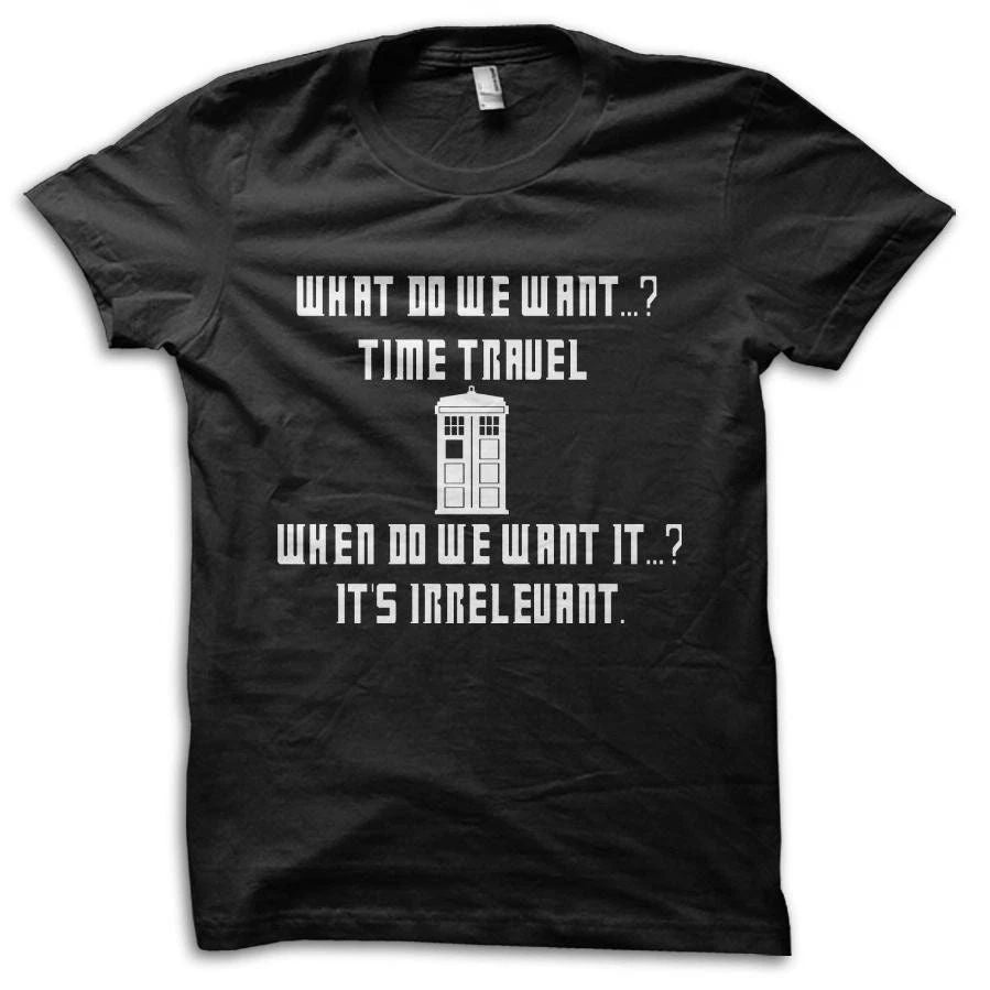 Funny Time Travel Science Fiction TV Show Parody Joke T-Shirt M5725