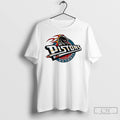 Classic Detroit Pistons Nba Fire Horse Retro Logo T Shirts