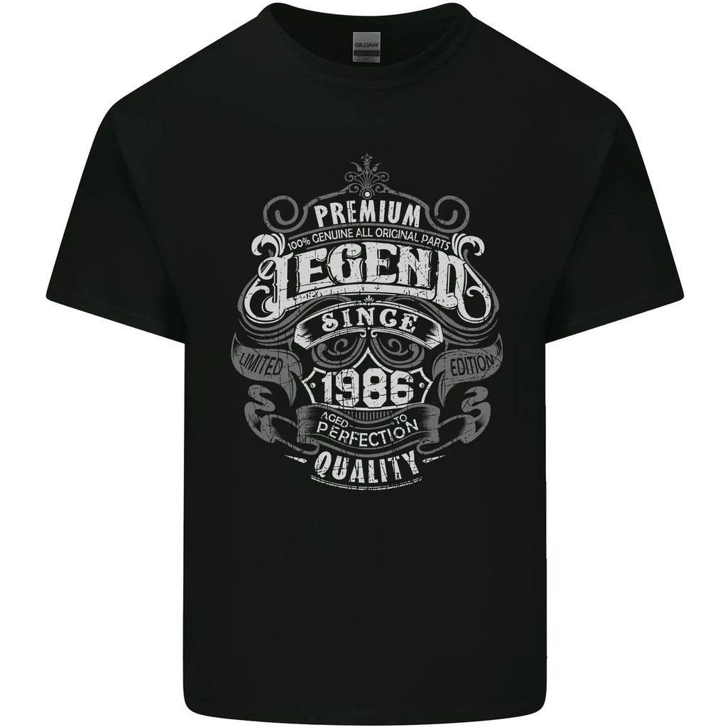 Premium Legend 40th Birthday 1986 Mens Cotton T-Shirt Tee Top