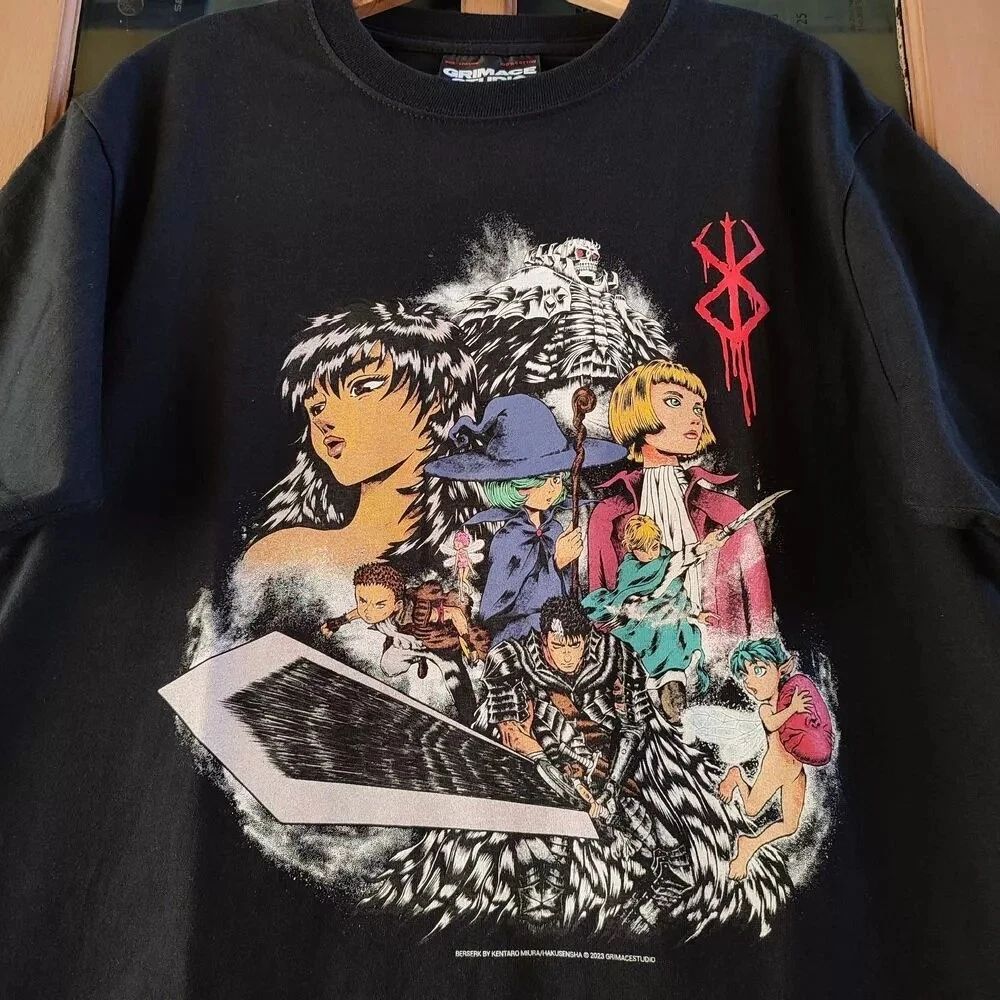 Berserk Guts Kentaro Anime Movie Classic Style Black Unisex Tshirt S-5XL