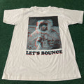 “Let’s Bounce “ Astronaut Graphic T Shirt Men Size Large White