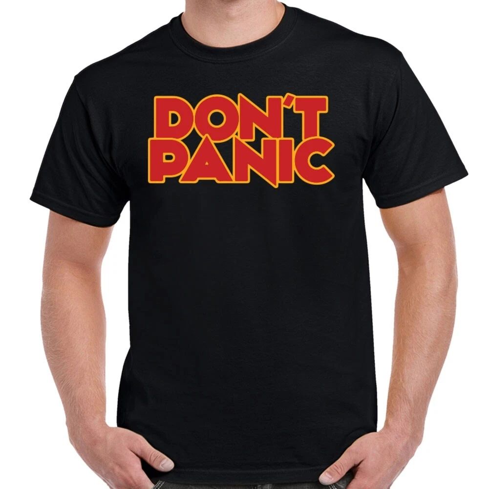 Hitchiker's Guide Don't Panic Adult T-Shirt