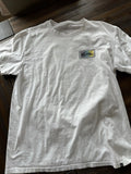 Quiksilver Graphic Wave Logo T-Shirt XL White Short Sleeve Surf Style