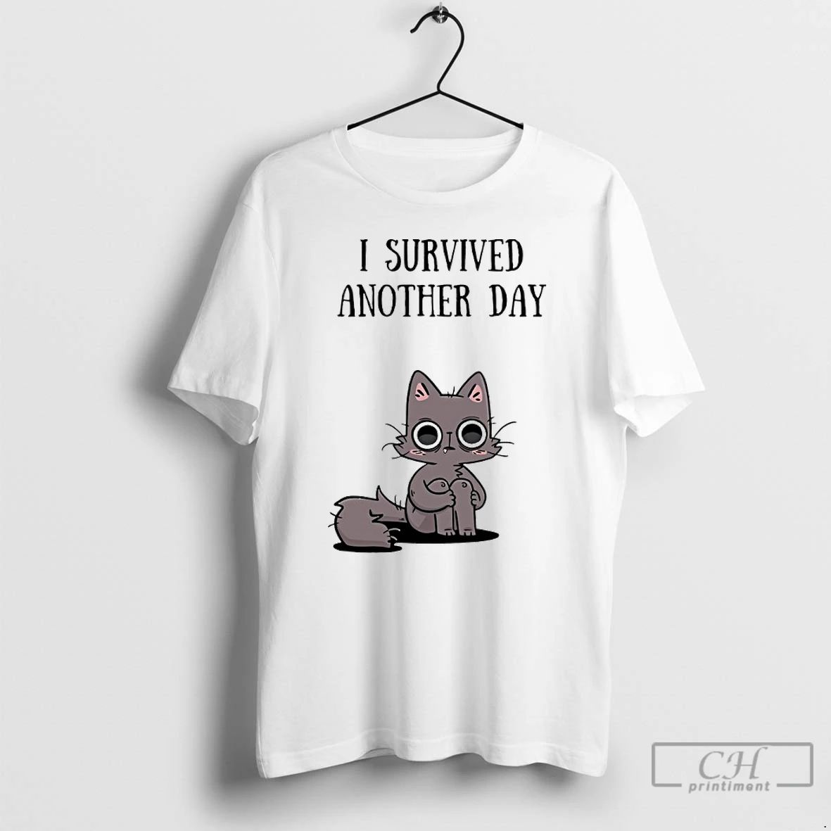 Classic Cat I Survived Another Day T Shirts