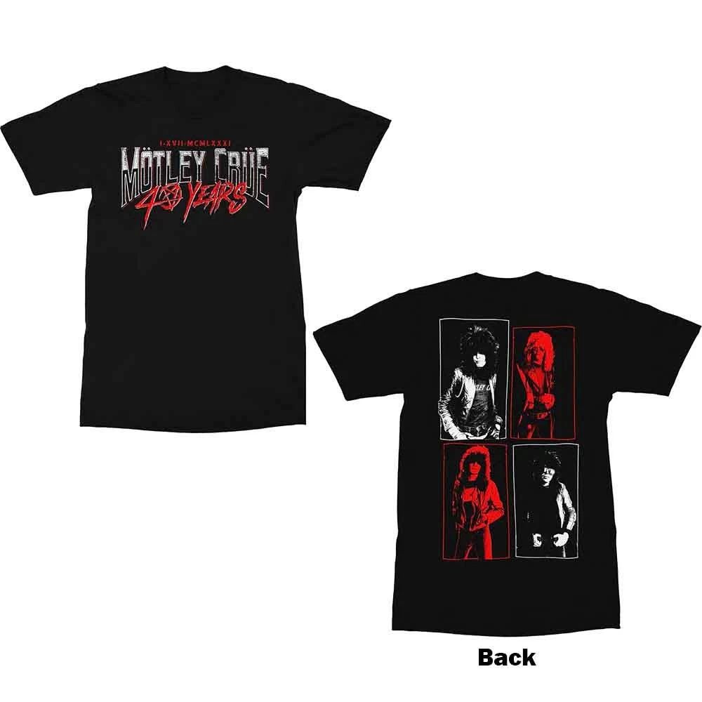 Motley Crue 40 Years Back Print Allowed Men's T-Shirt
