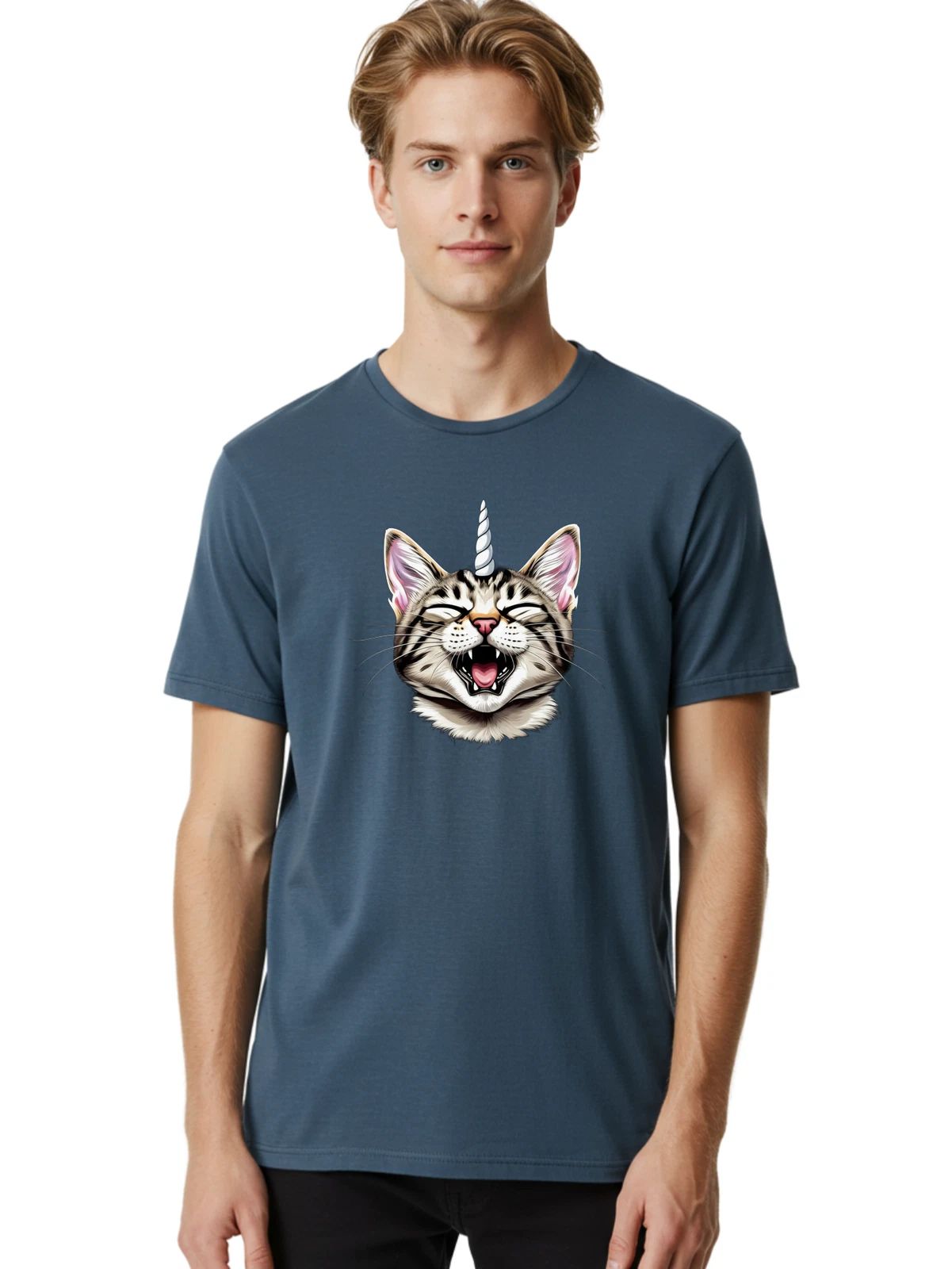 Caticorn-6 Mens Graphic Tee, 100% Cotton, Casual Summer Wear