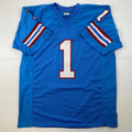 Warren Moon Houston Blue Reprint Jersey