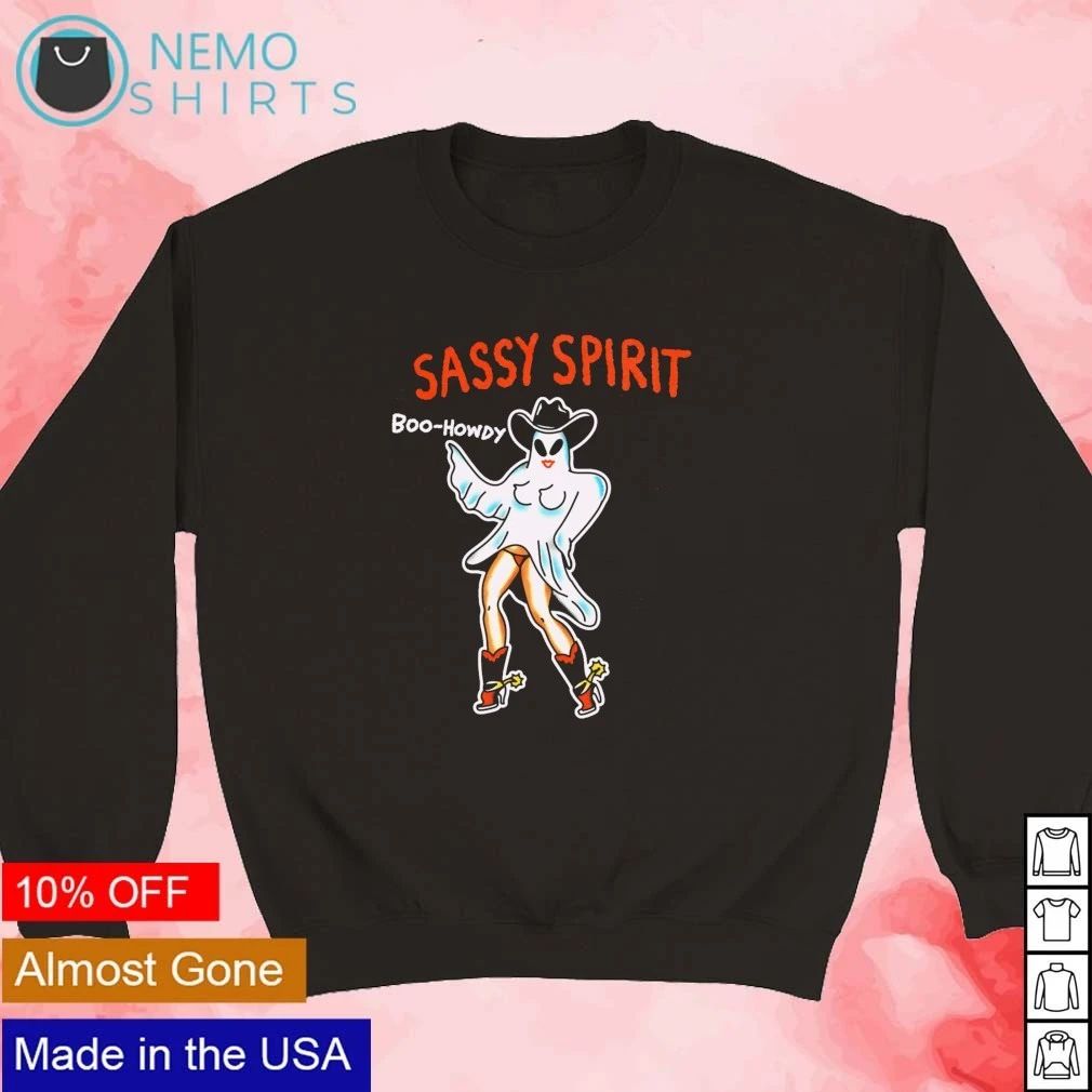 Sassy Spirit Boo-Howdy Ghost Cowgirl western halloween shirt