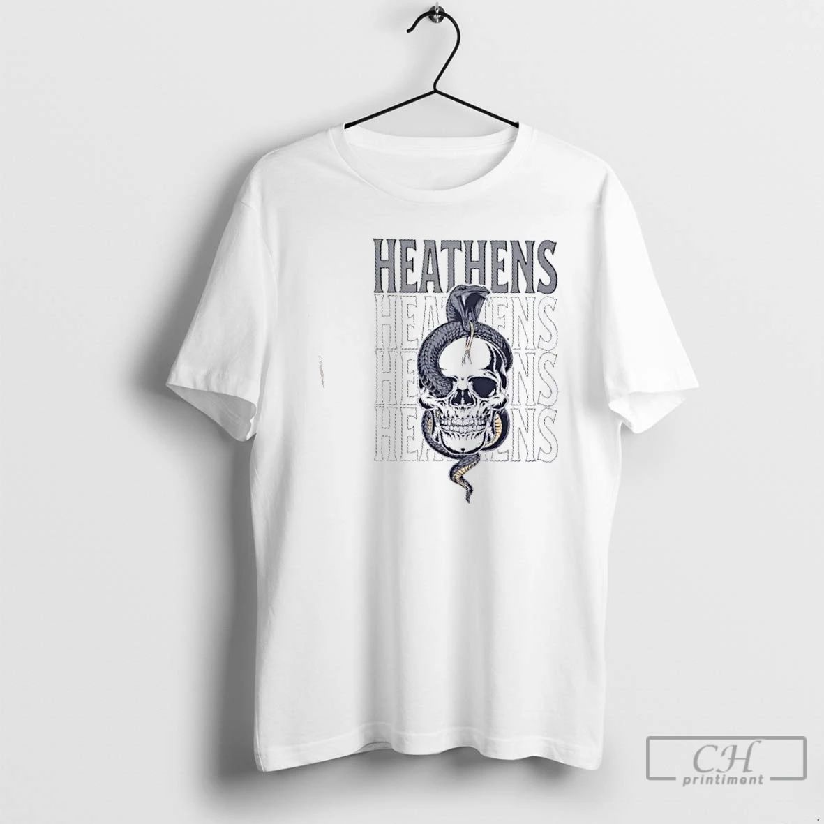 Classic Heathens Skull Snake T Shirts