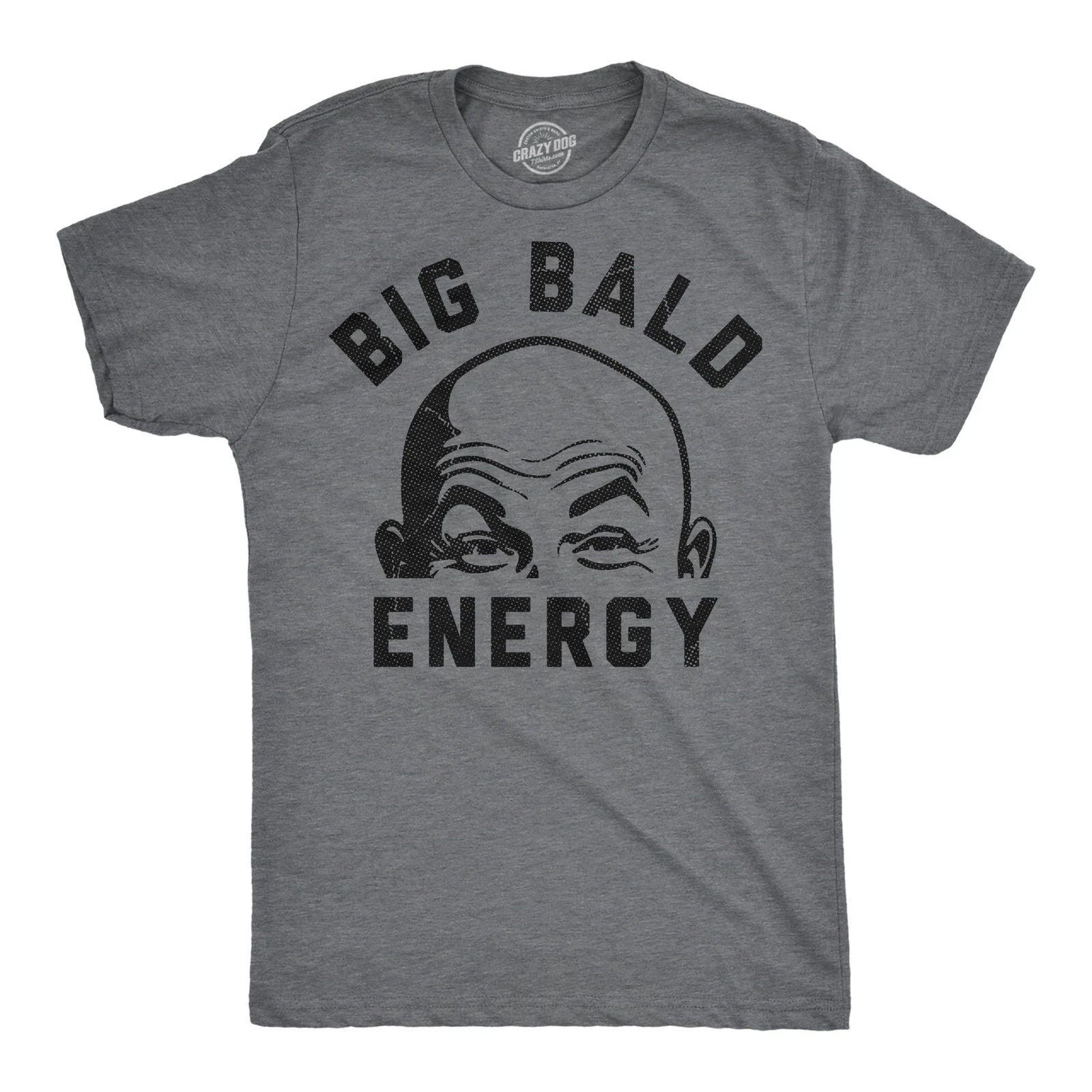 Mens Funny T Shirts Big Bald Energy Sarcastic Graphic Novelty Tee for Men