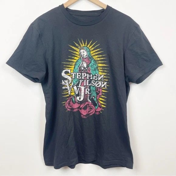 vtg Stephen Wilson Jr. black T-shirt Comfort Colors 1717 XA1152