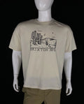 Brixton Mfg. Cactus Graphic Ivory T Shirt, A Grade, Men's Size Medium, Wide