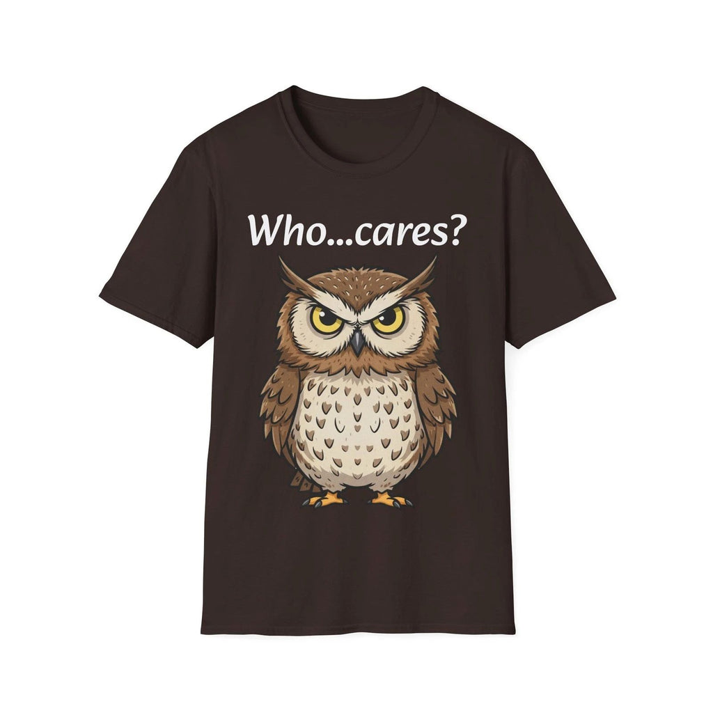 Who Cares? Owl Unisex Softstyle T-Shirt, Funny Gift, Casual Wear, Animal [...]