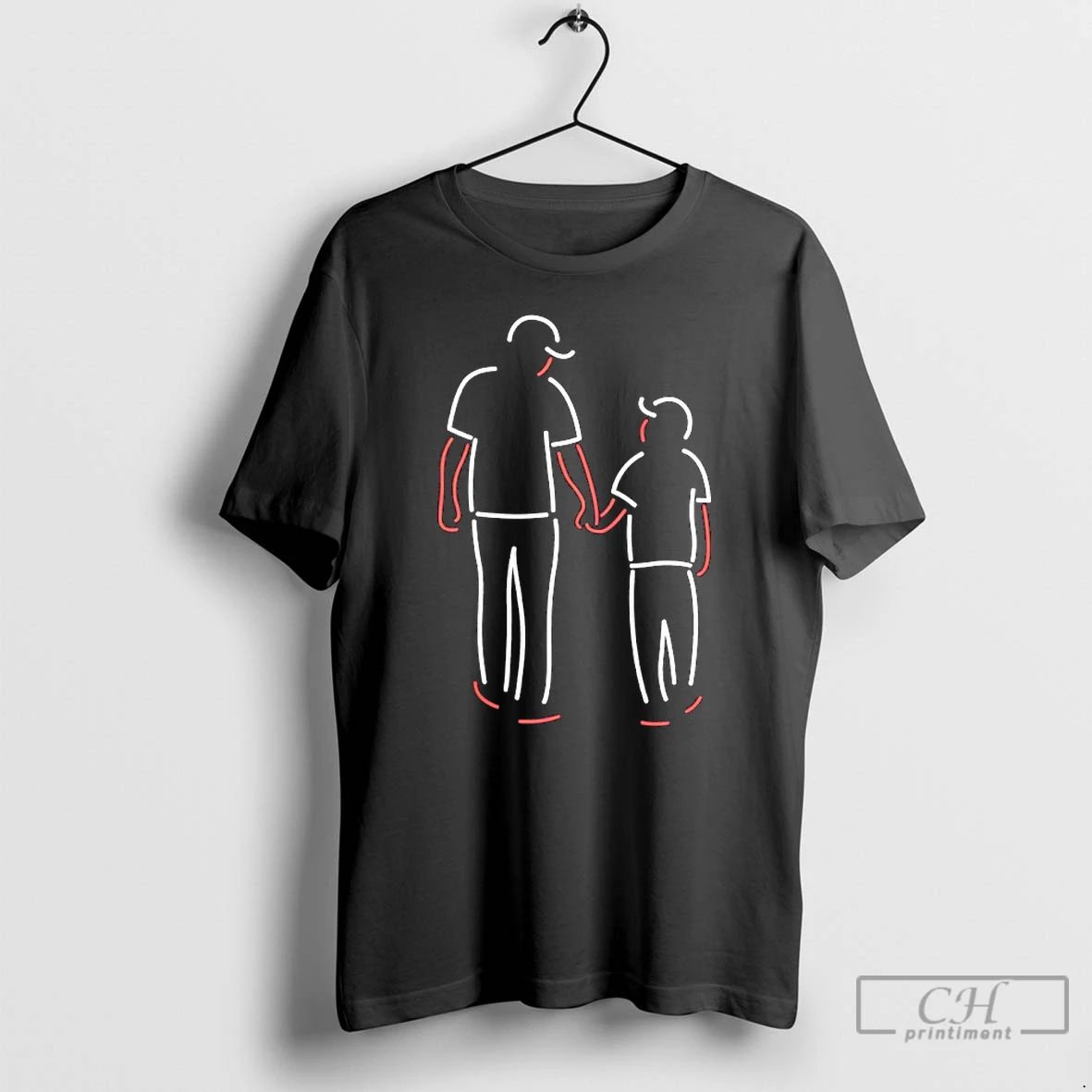 Classic Cleveland Baseball Father Son Neon