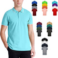 4 / 6 Pack Mens Polo Shirt Multipack Set Short Sleeve Pique Top Tipping T-Shirt