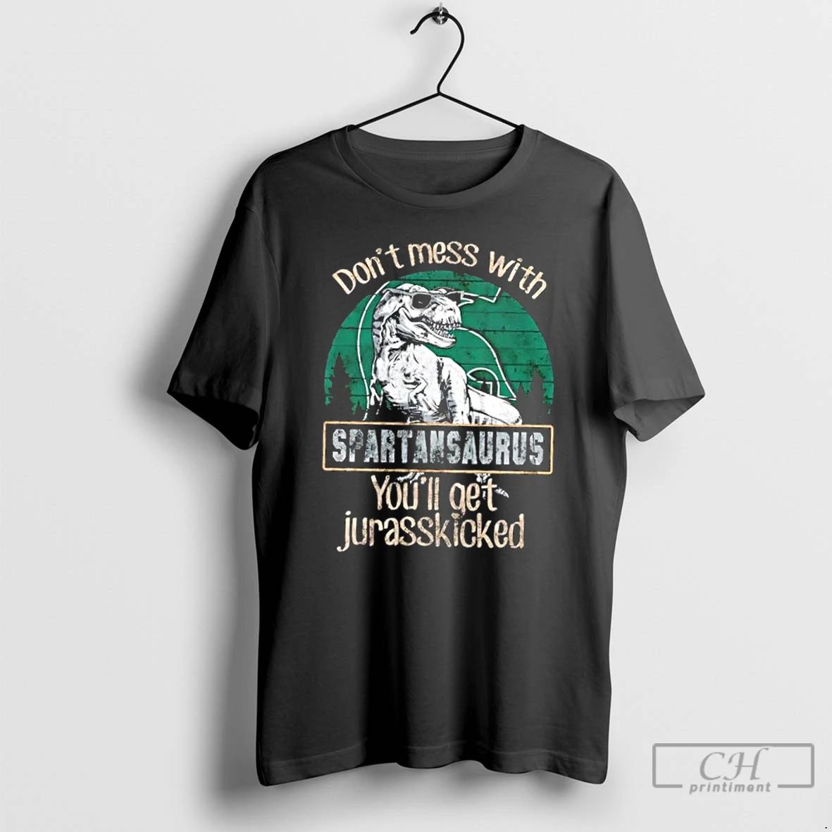 Premium Michigan State Spartans Dont Mess With Spartansaurus Youll Get Jurasskicked T Shirts